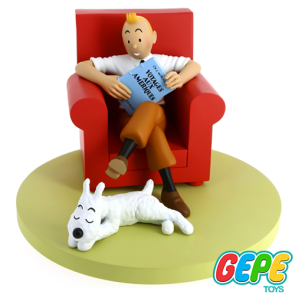 فیگور تن تن نشسته بر مبل